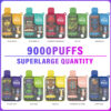 9000 puffs vape pod device rechargeable electric quantity display screen electronic cigarettes